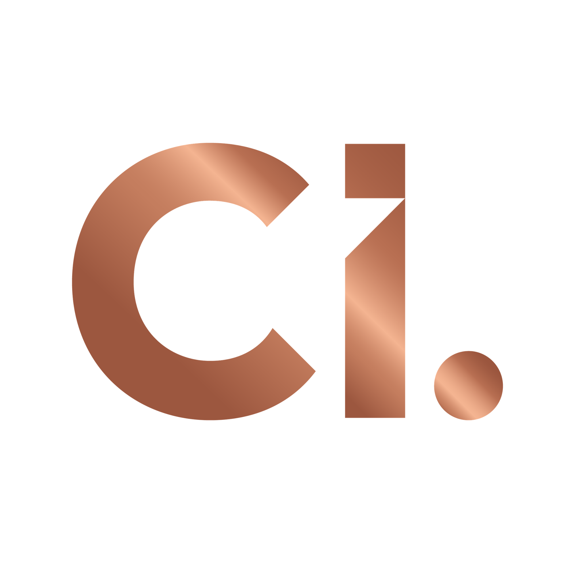 Stylised copper-colored C i logo on a white background.