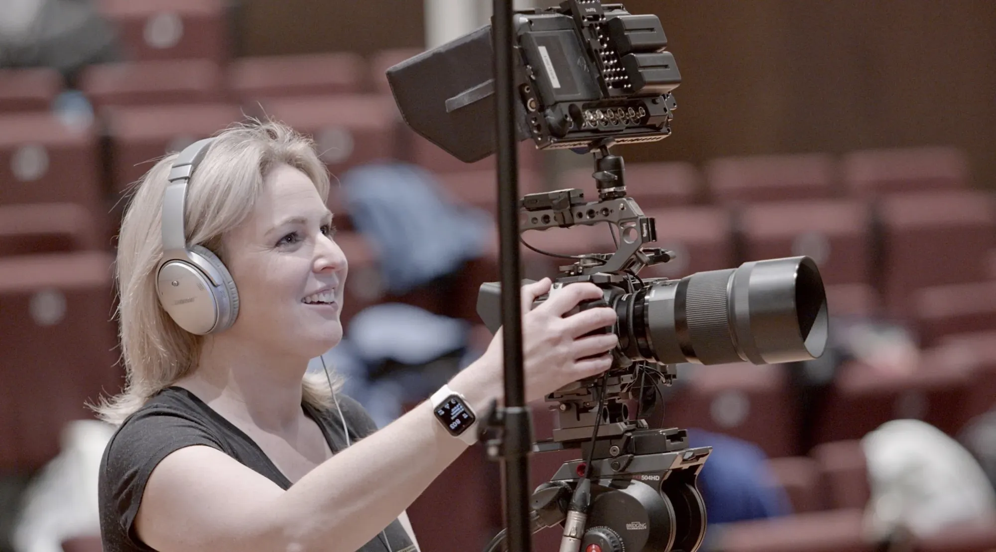 Elizabeth Pitcorn videographer behind the camera. C i Marketing Christchurch NZ