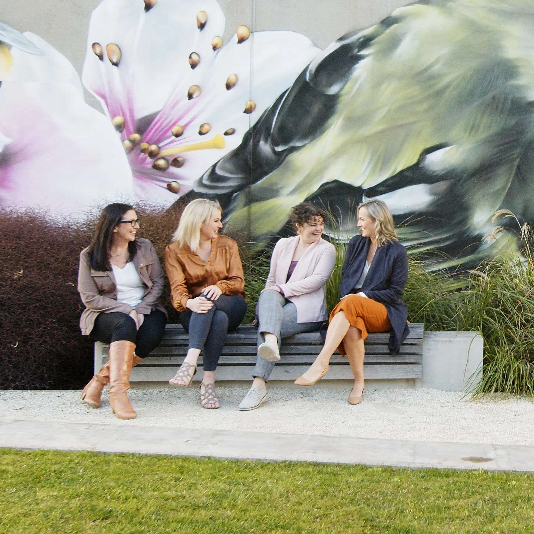 C i Marketing sitting on bench in Christchurch CBD