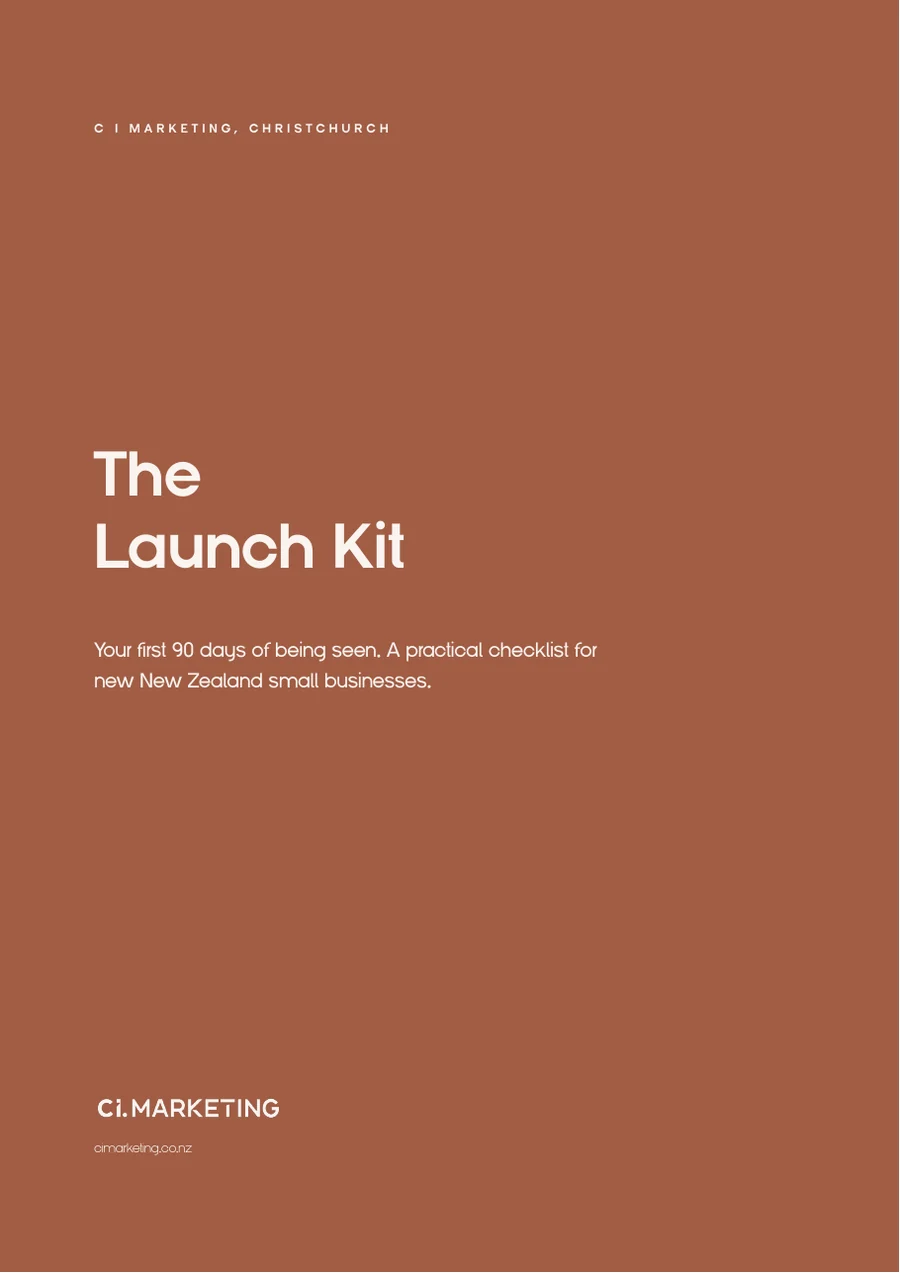 The cover of The Launch Kit, a free 90 day checklist from C i Marketing